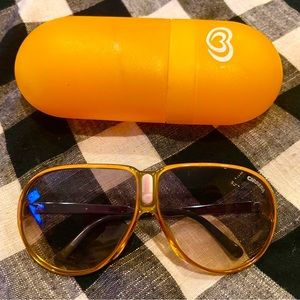 Vintage Carrera Gold/Orange Aviator Sunglasses